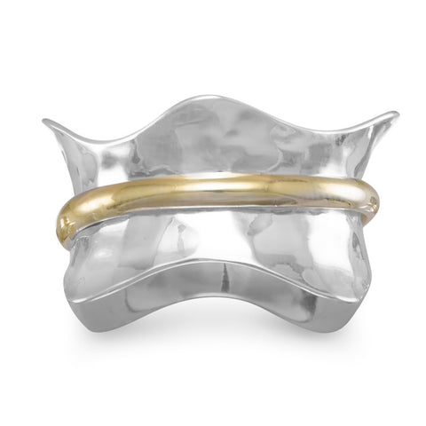 Two Tone Wave Ring