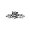 Oxidized Small Owl Ring
