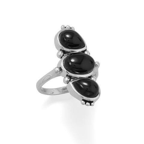 Multi Shape Black Onyx Ring