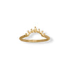 14 Karat Gold Plated Dot Crown Ring