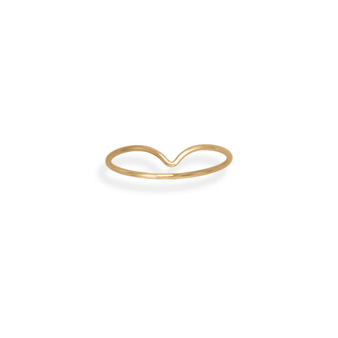 14/20 Gold Filled Thin "V" Design Ring