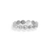 Rhodium Plated Dotted Band Ring