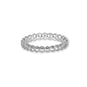 Rhodium Plated Hexagon CZ Eternity Ring