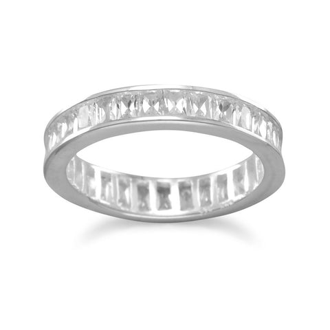 4mm Baguette CZ Eternity Band