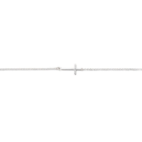 Sideways Cross Anklet