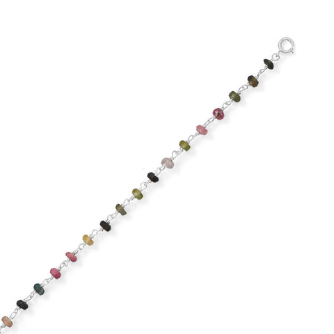 Colorful! Multi-Color Tourmaline Anklet