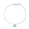9.25"+.75" Anchor and Turquoise Anklet