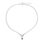 9.5" + .5" Butterfly and Purple Crystal Charm Anklet