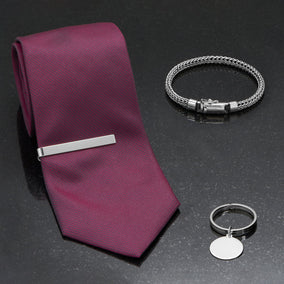 Sterling Silver Key Ring with 22mm Tag