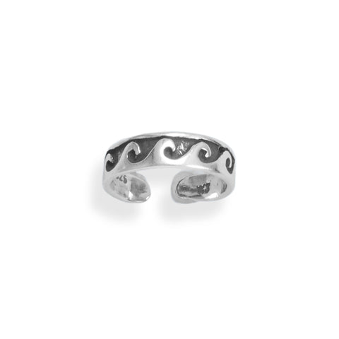 Buy Silver Oxidized Toe Ring Online - Unniyarcha