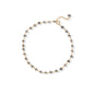 Luminous Labradorite! 9.5" + 1" 14 Karat Gold Plated Labradorite Bead Anklet