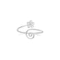 Crystal Flower Wrap Design Toe Ring