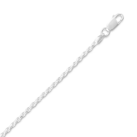 Diamond Cut Rope Chain (2mm)