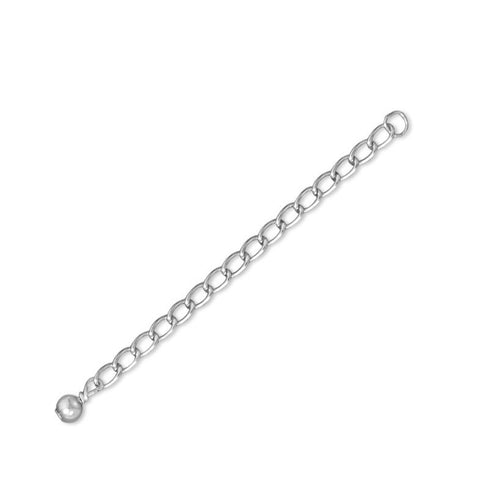 thumbnail image 2 of Way Out West Sterling Silver Oxidized 4mm Bead Extension Chain – Necklace Extender 2 of 5