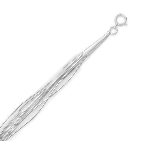 10-Strand Liquid Silver Chain