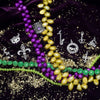 Oxidized Mardi Gras Feather Mask Charm
