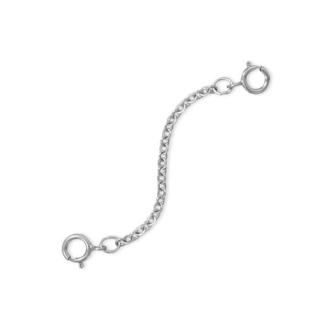 Rhodium Plated 2" Safety Chain