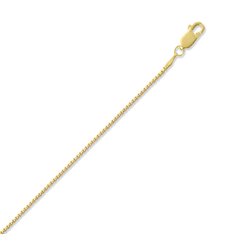 14K Gold Plated Light Box Chain (1mm)