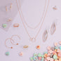16" + 2" 14 Karat Rose Gold Plated Circle Link Necklace