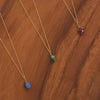 16" 14 Karat Gold Birthstone Necklace (January-December)